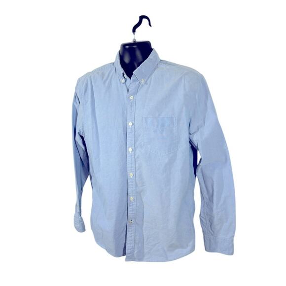 American Eagle Blue Casual Button-Down Shirt Seriously Soft Classic Size Large - Picture 6 of 13